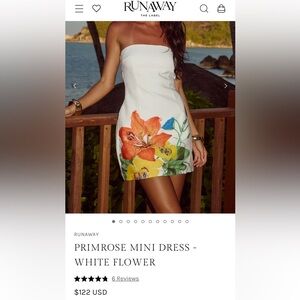 RUNAWAY THE LABEL - PRIMROSE MINI DRESS -
WHITE FLOWER